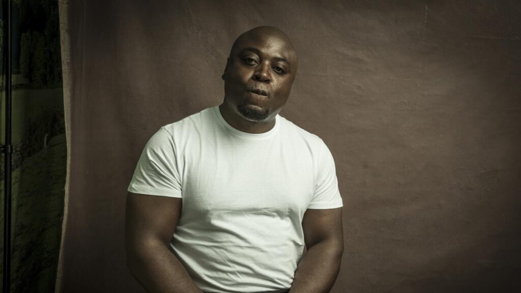 Eric Ngalle Charles. Photo by Paul Musso at Hay Festival.